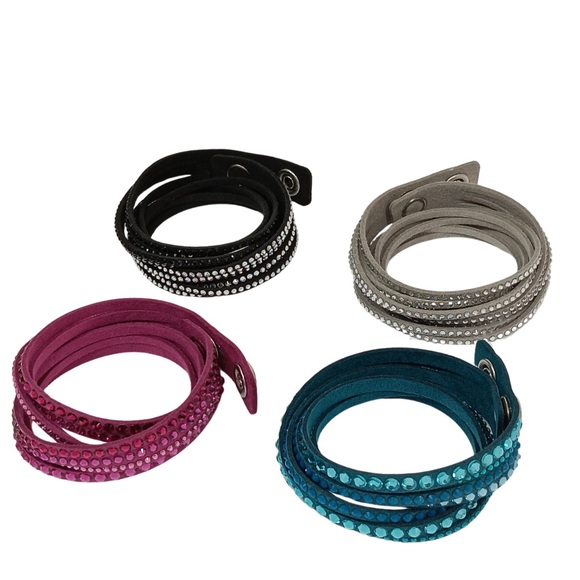 Swarovski Double Wrap Bracelet Set